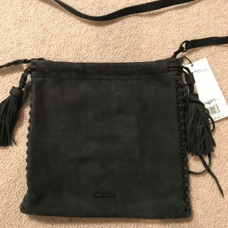 レベッカミンコフ(Rebecca Minkoff)のRebecca Minkofff グレーのスエードショルダーバック(ショルダーバッグ)