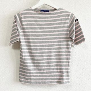 セントジェームス(SAINT JAMES)の美品 セントジェームス SAINT JAMES ボーダー 半袖 ピンク グレー(Tシャツ(半袖/袖なし))