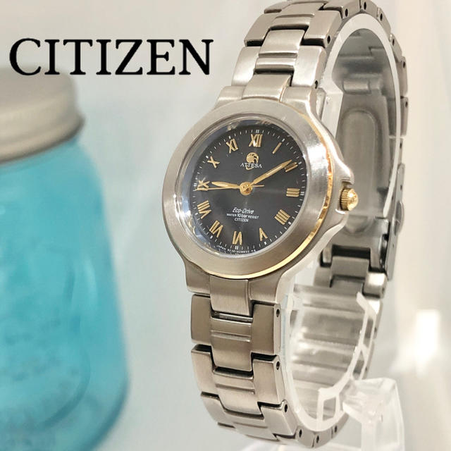 CITIZEN(シチズン)のシチズン　アテッサ時計　レディース腕時計　ソーラー時計　フルチタン　80 レディースのファッション小物(腕時計)の商品写真