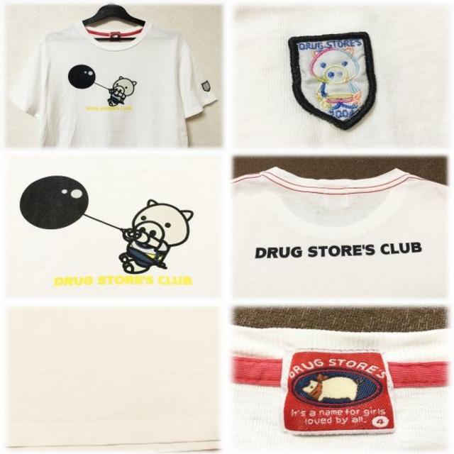 drug store's(ドラッグストアーズ)のドラッグストアーズ オリンピック 砲丸投げ ブタちゃん Tシャツ  DSCLUB レディースのトップス(Tシャツ(半袖/袖なし))の商品写真