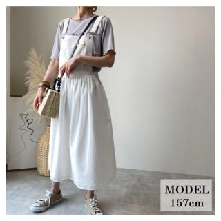 ザラ(ZARA)の最終値下げ【未使用に近い】異素材ドッキング　ジャンパースカート(サロペット/オーバーオール)