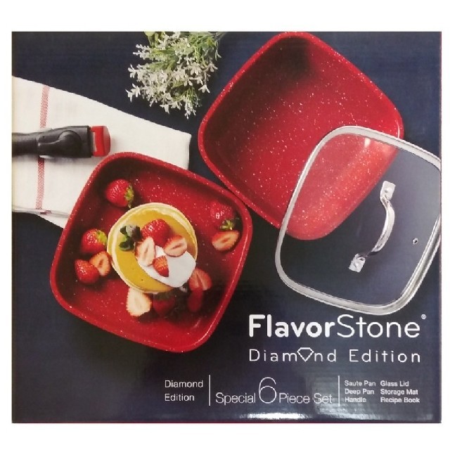 新品未使用★フレーバーストーン ダイヤモンドエディション フライパンセットキッチン/食器