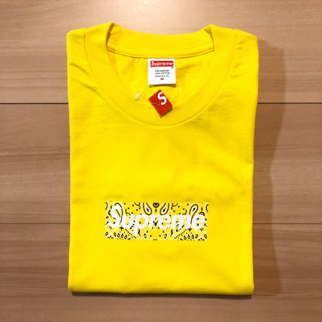 Supreme(シュプリーム)のシュプリーム　Bandana Box Logo Tee Yellow メンズのトップス(Tシャツ/カットソー(半袖/袖なし))の商品写真