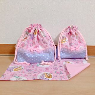 とも様専用　お弁当袋　コップ袋　ランチョンマット　3点セット(外出用品)