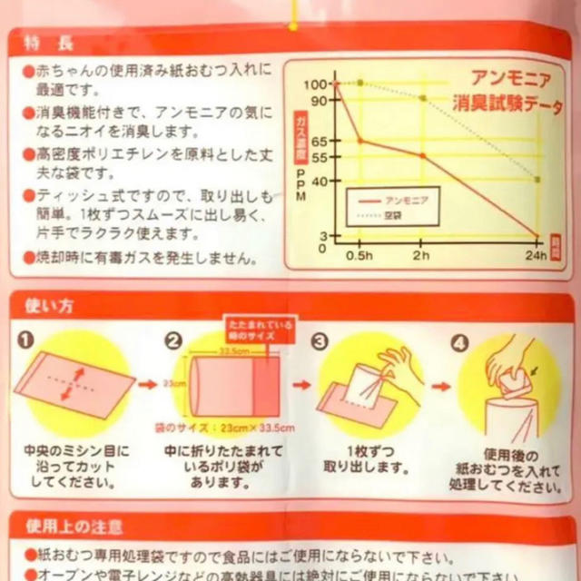 2319☆ ウィズベビー おむつが臭わない袋 480枚 おむつ処理袋 キッズ/ベビー/マタニティのおむつ/トイレ用品(紙おむつ用ゴミ箱)の商品写真