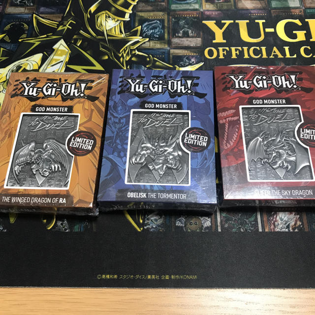 遊戯王　三幻神　オシリス　オベリスク　ラー　金属製カード　セット遊戯王