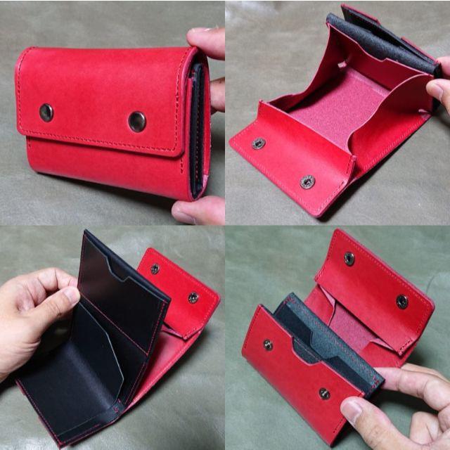 ミニ財布（赤×黒）