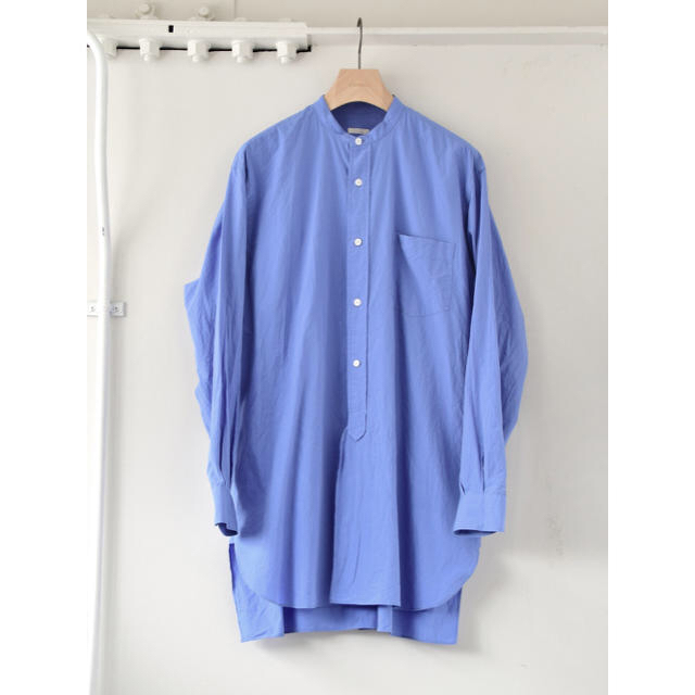 今季一番 COMOLI - 【19ss】comoli バンドカラーシャツ サイズ 2 sax