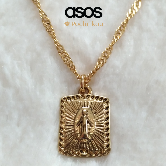 asos(エイソス)のセール中 日本未入荷 ASOS Sovereign メダリオン ネックレス 金色 メンズのアクセサリー(ネックレス)の商品写真