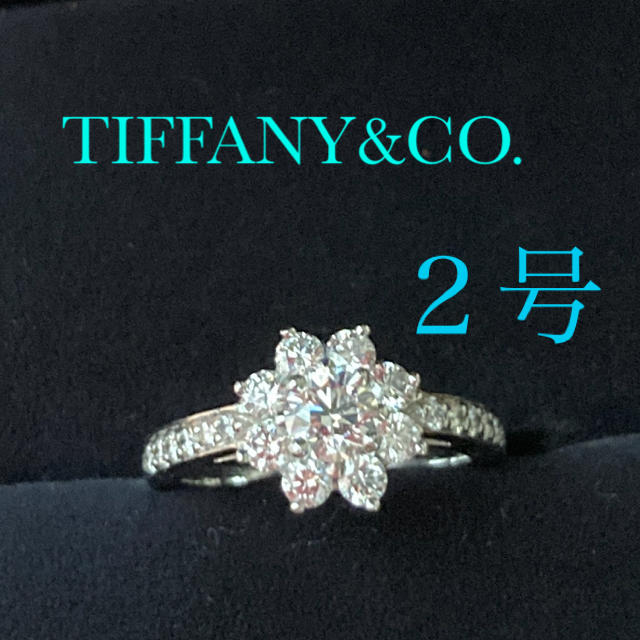 Tiffany & Co. - ティファニー　フローラリング　　pt950ダイヤリング