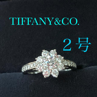 Tiffany & Co. - ティファニー フローラリング pt950ダイヤリングの 