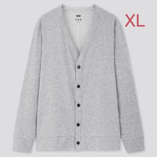 ユニクロ(UNIQLO)のユニクロ MEN エアリズム UVカットカーディガン XL／グレー 新品タグ付き(カーディガン)