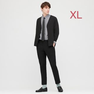 ユニクロ(UNIQLO)のユニクロ MEN エアリズム UVカットカーディガン XL／ブラック 新品！(カーディガン)