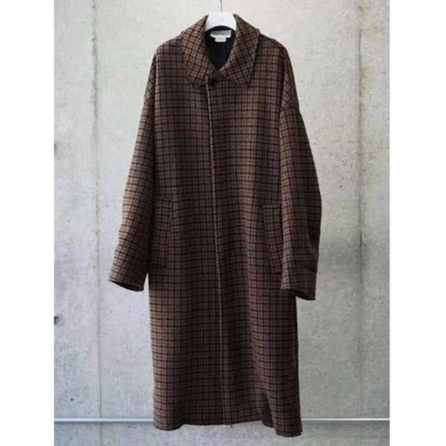 yoke DOUBLE JQUARD KNIT BAL COLLAR COAT