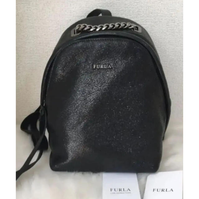 美品！FURLA フルラ ミニ リュック 黒 SPYバッグ バックパック