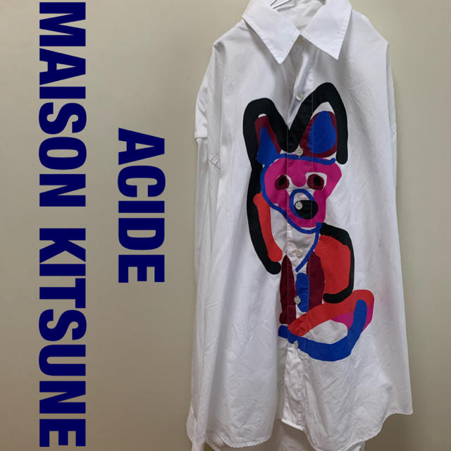 MAISON KITSUNE ACIDE FOX CASUAL SHIRT