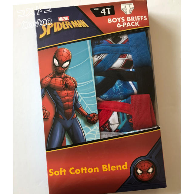 MARVEL(マーベル)の【数量限定】新品未開封☆*° コストコ スパイダーマンBOYSパンツ 6枚セット キッズ/ベビー/マタニティのキッズ服男の子用(90cm~)(下着)の商品写真