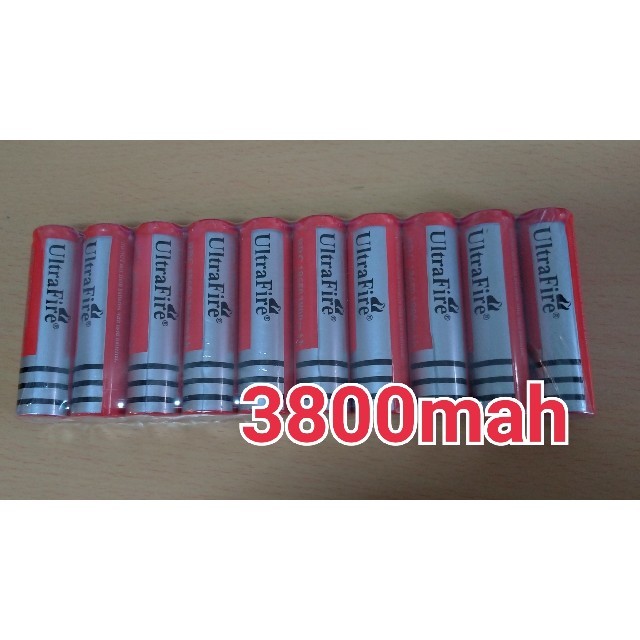 100本　大容量18650リチウムイオン電池3800mah 3.7V