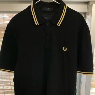 フレッドペリー(FRED PERRY)のフレッドペリー(Fred Perry) ポロシャツ 40 ブラックxゴールド(ポロシャツ)