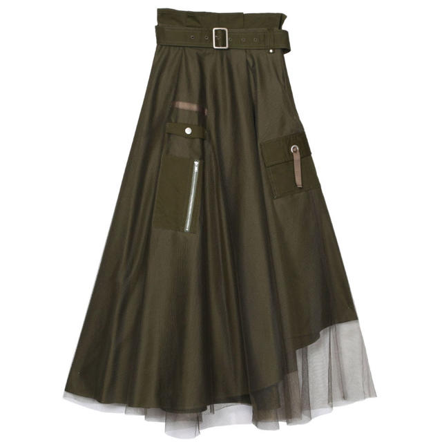 Ameri VINTAGE(アメリヴィンテージ)のameri vintage MILITARY ASYMMETRY SKIRT レディースのスカート(ロングスカート)の商品写真