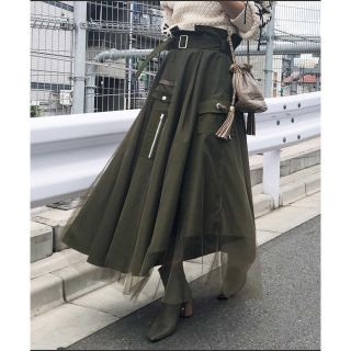 アメリヴィンテージ(Ameri VINTAGE)のameri vintage MILITARY ASYMMETRY SKIRT(ロングスカート)