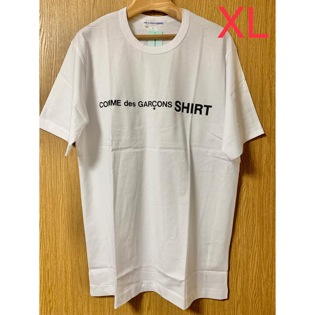 COMME des GARCONS(コムデギャルソン)の新品 2020AW新作 コムデギャルソンシャツTシャツ ロゴ 白 ホワイト XL メンズのトップス(Tシャツ/カットソー(半袖/袖なし))の商品写真