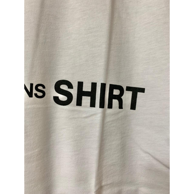 COMME des GARCONS(コムデギャルソン)の新品 2020AW新作 コムデギャルソンシャツTシャツ ロゴ 白 ホワイト XL メンズのトップス(Tシャツ/カットソー(半袖/袖なし))の商品写真