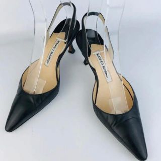 マノロブラニク(MANOLO BLAHNIK)のマノロブラニク★MANOLO・レザー ポインテッドトゥ サンダル（361/2）(サンダル)