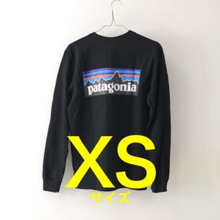 パタゴニア(patagonia)のXSサイズ 黒【新品】メンズ ロングスリーブ P-6ロゴ レスポンシビリティー(Tシャツ/カットソー(七分/長袖))