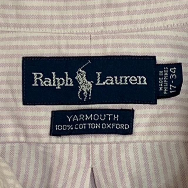 Ralph Lauren(ラルフローレン)の90s 古着 ラルフローレン L〜XL ストライプ 刺繍ロゴ ワンピース メンズのトップス(シャツ)の商品写真