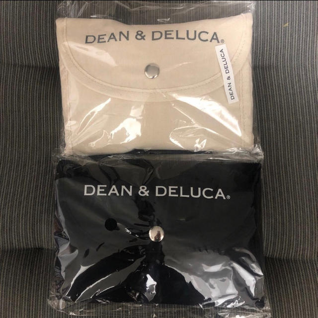 【新品2セット】DEAN&DELUCA ショッピングバッグ　ナチュラル/ブラック