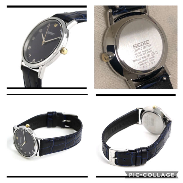 SEIKO(セイコー)の【新品】SEIKO ゴールドフェザー 復刻限定モデル ネイビー レディース レディースのファッション小物(腕時計)の商品写真