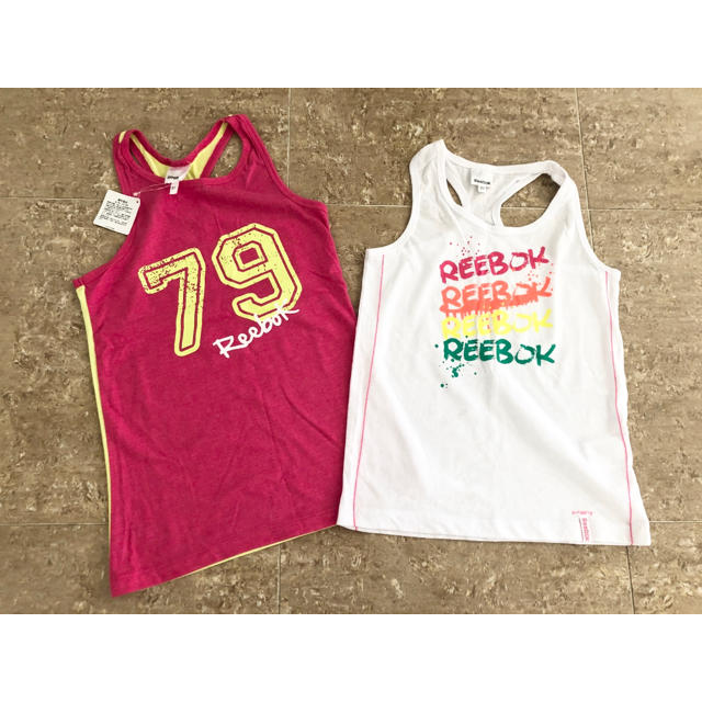 Reebok(リーボック)のリーボック 新品 タンクトップ2枚組 キッズ/ベビー/マタニティのキッズ服女の子用(90cm~)(Tシャツ/カットソー)の商品写真