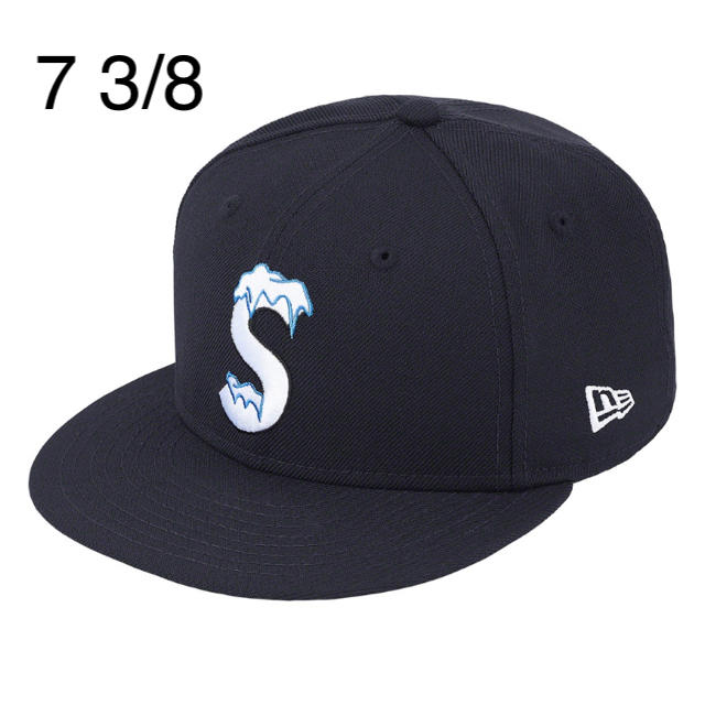 supreme S logo new era cap 7 3/8 navy