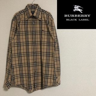 バーバリーブラックレーベル(BURBERRY BLACK LABEL)のバーバリー ブラックレーベル ノバチェック柄 ベージュ 長袖 シャツ S(シャツ)