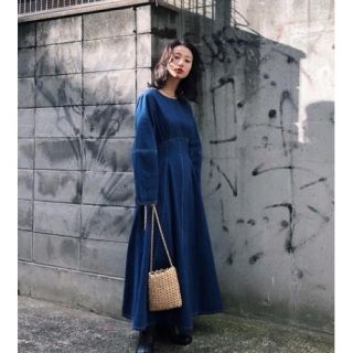 マウジー(moussy)の〈MOUSSY〉マウジー コクーンスリーブフレアドレス(ロングワンピース/マキシワンピース)