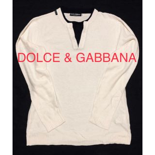 ドルチェアンドガッバーナ(DOLCE&GABBANA)の【美品】DOLCE & GABBANA ドルガバ ニット ロングスリーブ ４８(ニット/セーター)