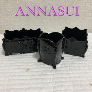 アナスイ(ANNA SUI)のANNA SUI　ボックス3点セット　（ブラック）(小物入れ)