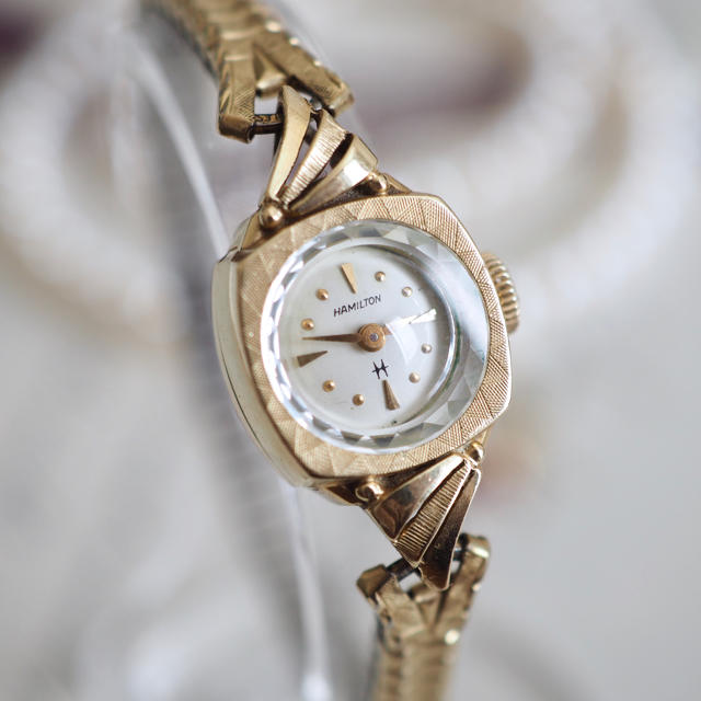 限定版 Hamilton ドレスウォッチ✨トゥモローランド カットガラス K14YG 美品✨ハミルトン - 腕時計