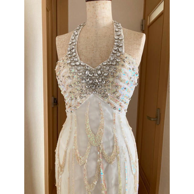 13日までお値下jean macleanホルターネックマーメイドドレス白 レディースのフォーマル/ドレス(ロングドレス)の商品写真