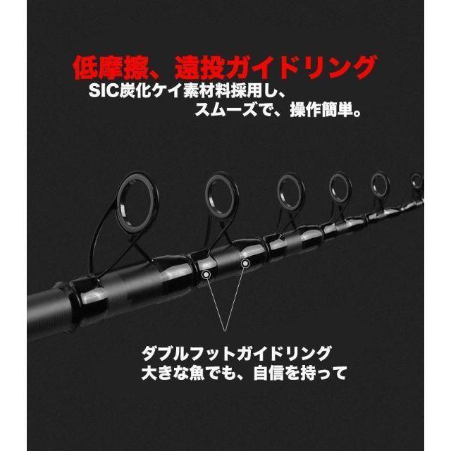 YU58 ロッド コンパクト 釣り竿 投げ竿 釣竿 炭素繊維 伸縮式 3.0m 1