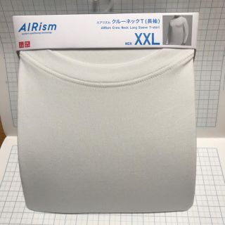 ユニクロ(UNIQLO)のkazoo様専用！エアリズム クールネックT 長袖 XXL ホワイト 新品(Tシャツ/カットソー(七分/長袖))