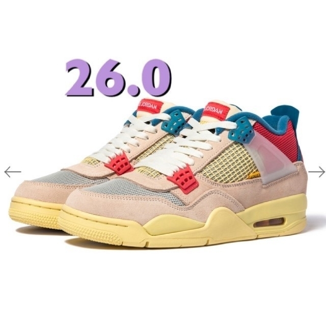 流行に NIKE 26 AJ4 UNION SP RETRO 4 JORDAN AIR NIKE - スニーカー ...