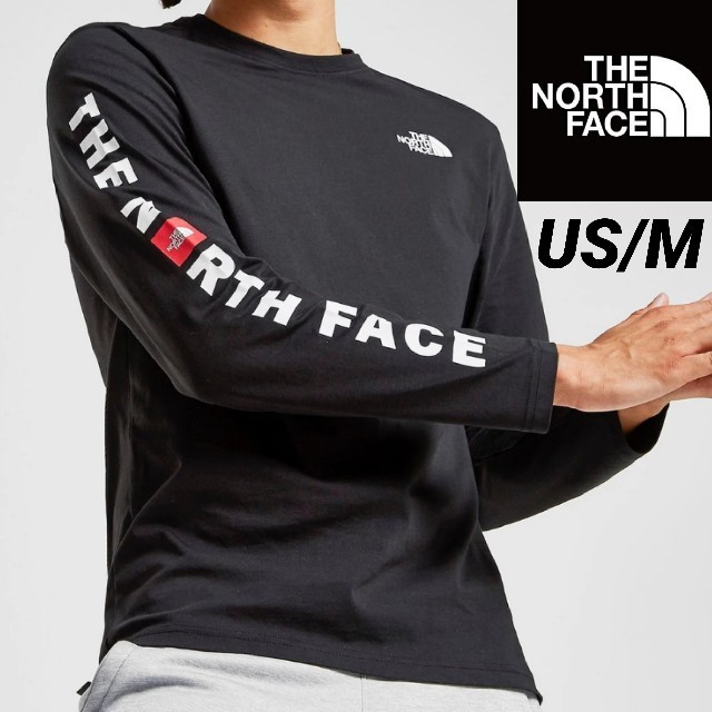 ノースフェイス スリーブロゴ ロングスリーブTシャツ 海外Mサイズ