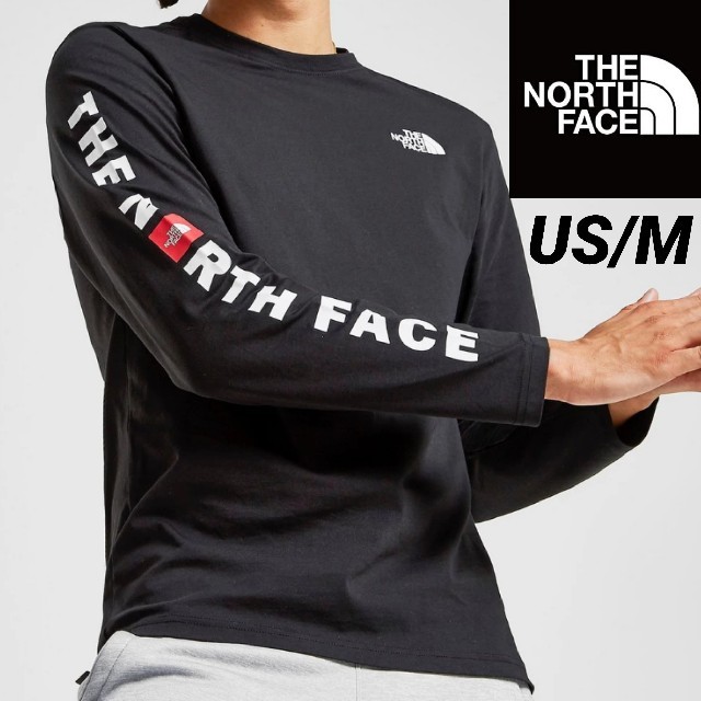 THE NORTH FACE(ザノースフェイス)のノースフェイス スリーブロゴ ロングスリーブTシャツ 海外Mサイズ メンズのトップス(Tシャツ/カットソー(七分/長袖))の商品写真