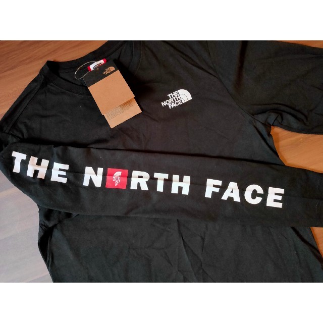 THE NORTH FACE(ザノースフェイス)のノースフェイス スリーブロゴ ロングスリーブTシャツ 海外Mサイズ メンズのトップス(Tシャツ/カットソー(七分/長袖))の商品写真