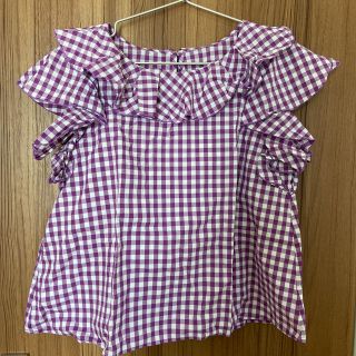 ドットアンドストライプスチャイルドウーマン(Dot&Stripes CHILDWOMAN)のyukayuka様専用！ギンガムチェックブラウス(シャツ/ブラウス(半袖/袖なし))