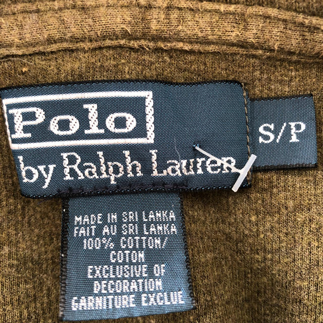 POLO RALPH LAUREN(ポロラルフローレン)の【古着】90s ポロ ラルフローレン エルボーパッチ パーカー カーキ L レディースのトップス(パーカー)の商品写真