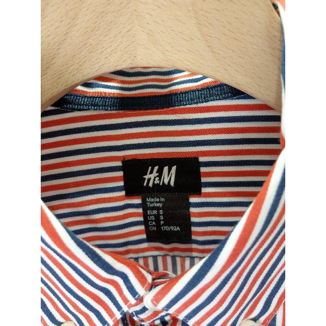 H&H(エイチアンドエイチ)の★美品★H&M　ストライプシャツ　UKロックデザイン メンズのトップス(シャツ)の商品写真