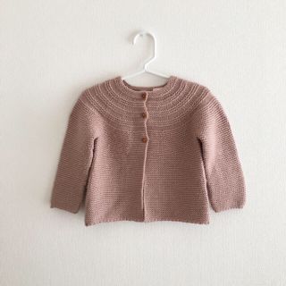 ザラキッズ(ZARA KIDS)のzara baby ザラベビー  カーディガン ニット 86サイズ くすみピンク(カーディガン/ボレロ)